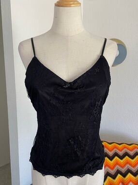 Y2K New York & Company Intimates Coquette Whimsigoth Lace Tank Top
